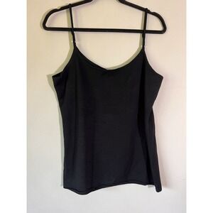 Bleusalt Women's Cami Tank Top Size 3 Large  Black Soft